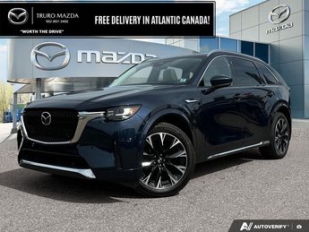 2024 Mazda CX-90 SIGNATURE $138/WK+TX! ONE OWNER! PANO ROOF! WHITE LEATHER!