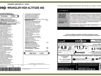 Jeep Wrangler 4xe High Altitude | Ensemble Eclair | 20 pcs | 8 pneus 2023