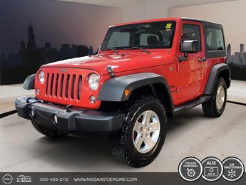 Jeep Wrangler Sport 2 PORTES MANUEL 6 VITESSES A/C 2014