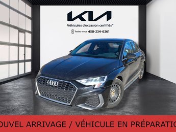 Audi A3 Sedan Progressiv, JAMAIS ACCIDENTÉ, 8 PNEUS, CUIR, AWD 2022