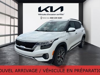 Kia Seltos SX Turbo, JAMAIS ACCIDENTÉ, CUIR, TOIT, HUD, MAGS 2022