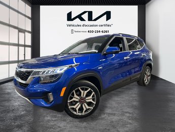 Kia Seltos SX Turbo, JAMAIS ACCIDENTÉ, CUIR, TOIT, GPS, HUD 2023