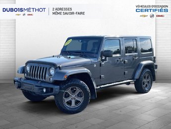 2018 Jeep WRANGLER JK UNLIMITED V6 3.6L AUTOMATIQUE, A/C, 2 TOITS, AUTOMATIQUE !!!