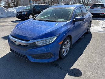 2016 Honda Civic Sedan LX  JAMAIS ACCIDENTÉ  90 000 KM!!