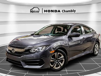 Honda Civic LX  JAMAIS ACCIDENTÉ I GARANTIE 10 ANS 200 000 KM* I CARPLAY SIEGES CHAUFFANTS 2018
