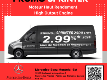 2024 Mercedes-Benz Sprinter 2500 170 Wheelbase High Roof RWD