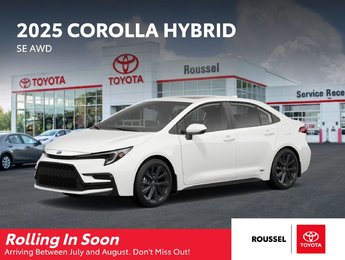 2025 Toyota COROLLA HYBRID SE AWD