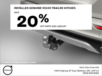 Installed Genuine Volvo Trailer Hitches