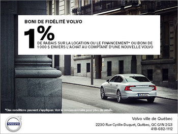 Boni de fidélité Volvo