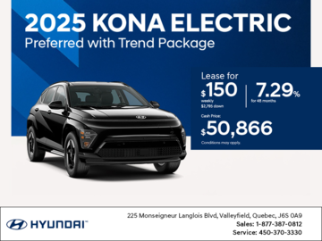 Get the 2025 Hyundai KONA Electric