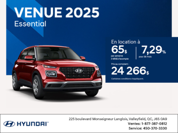 Procurez-vous le Hyundai Venue 2025