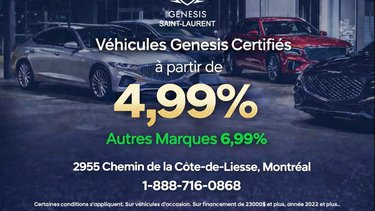 GENESIS G70 3.3T SPORT 365 HP HUD CAM 360 TOIT CUIR CHAUFFANTS 2023 AUCUN DOSSIER DE DOMMAGE