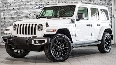 Jeep Wrangler 4xe Unlimited Sahara 2 TOITS HYBRID CAM GPS 2022 1 PROPRIO-DOSSIER CARFAX SANS RECLAMATIONS