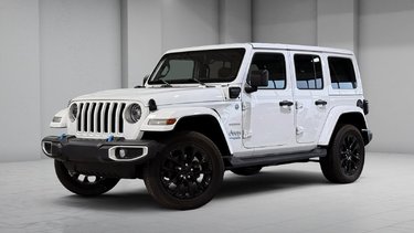 2022 Jeep Wrangler 4xe UNLIMITED SAHARA HYBRID PHEV GPS CUIR CAM CARPLAY CLEAN CARFAX REPORT - ONLY ONE OWNER