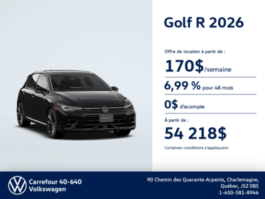 Procurez-vous la Volkswagen Golf R 2026