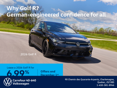Get the 2026 Volkswagen Golf R