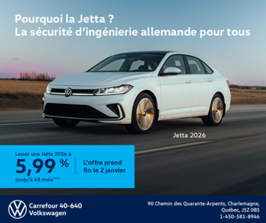 Procurez-vous la Volkswagen Jetta 2026