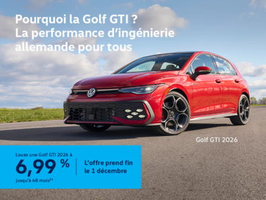 Procurez-vous la Volkswagen Golf Gti 2026