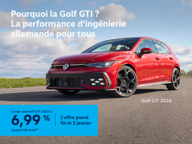 Procurez-vous la Volkswagen Golf Gti 2026
