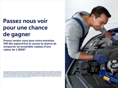 Passez nous voir pour une chance de gagner