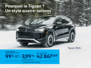 Procurez-vous le Volkswagen Tiguan 2026