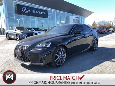 2017 Lexus IS 300 F SPORT - LOW KM - BLACK ON RED - LEXUS CERTIFIED