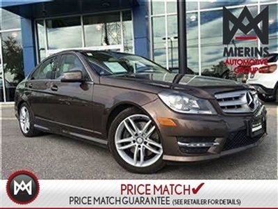 Mercedes-Benz C300 PREMIUM PKG, SPORT PKG, NAV, SUNROOF * 2 years extra warranty on all CPO's * 150 points inspection by a Mercedes-Benz Certifie 2013