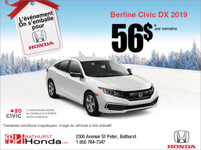 Louez la Honda Civic Berline 2019!
