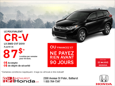 Louez la Honda CR-V 2019!