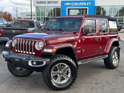 Jeep Wrangler UNLIMITED SAHARA, 2.0L, 4X4, TOIT SOUPLE !!! 2021 BAS KILOMETRAGE, UN SEUL PROPRIETAIRE !!!