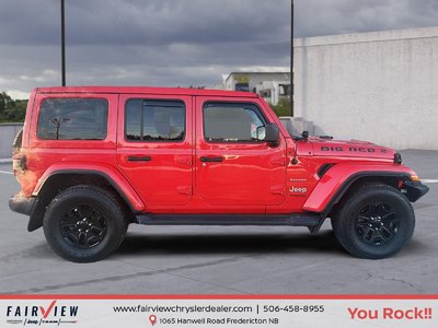 2022 Jeep Wrangler Unlimited Sahara Sky, active roof, upgraded wench, and bumper system