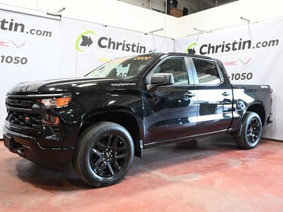 2022 Chevrolet Silverado 1500 4WD Crew Cab CUSTOM CREW 4X4 MAG NOIR 20'' GRP REM