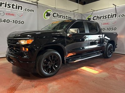 2023 Chevrolet Silverado 1500 CUSTOM CREW 4X4 MAG NOIR 20'' BLACK EDITION