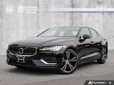 2022 Volvo S60 Inscription | Climate - Advanced - Self Parking RARE SEDAN - Onyx Black + Amber LEATHER