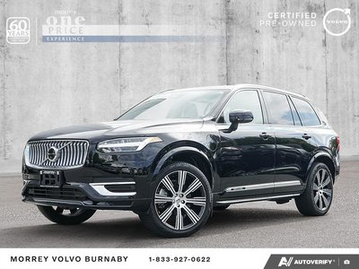 2024 Volvo XC90 Recharge Ultimate | Plug-In Hybrid – ONLY 26,276 KMS Onyx Black | Rare Maroon Brown Interior | 21