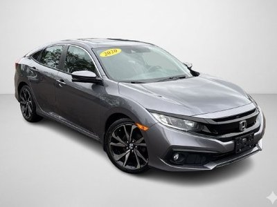 2020 Honda Civic Sport | Roof | Cam | USB | Htd Seats | Bluetooth Clean CarFax | One Owner