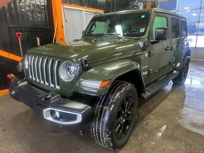 Jeep Wrangler 4xe SAHARA 4X4 GR SÉCURITÉ *NAV* CUIR SIÈGES CHAUFF 2021