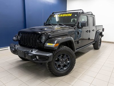 Jeep Gladiator WILLYS CREW 4X4 V6 *NAV* TOIT DUR CARPLAY BEDLINER 2023