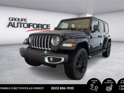 Jeep Wrangler 4xe Sahara 4XE, HYBRIDE BRANCHABLE, A/C, CAM RECUL 2023 UN PROPRIÉTAIRE, AUCUN ACCIDENT