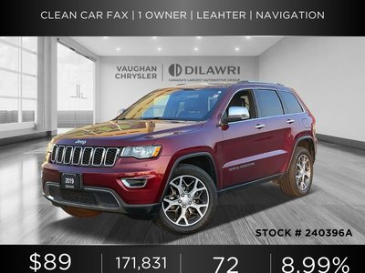 Jeep Grand Cherokee 4X4  2019 à Mississauga, Ontario