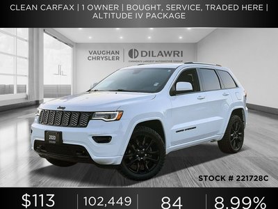 2020 Jeep Grand Cherokee 4X4 in Mississauga, Ontario