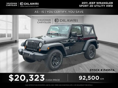 2011 Jeep Wrangler in Brampton, Ontario