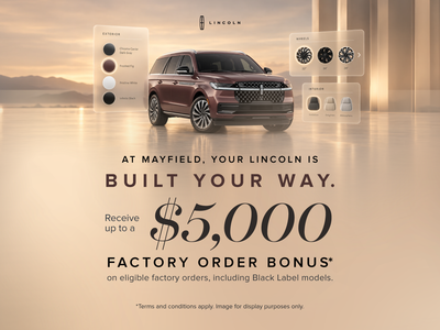Customize your next Lincoln with a factory order bonus