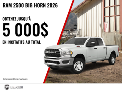 Procurez-vous le RAM 2500 2026