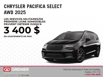 Chrysler Pacifica Select AWD 2026