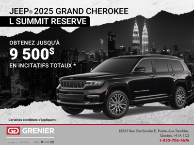 Conduisez un Jeep Grand Cherokee L 2025!