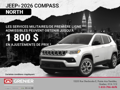 Conduisez un Jeep Compass 2026!