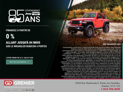 Conduisez un Jeep Wrangler 2026!