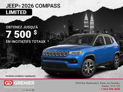 Conduisez un Jeep Compass 2026!