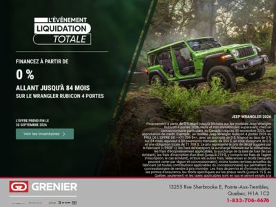 Conduisez un Jeep Wrangler  2026!